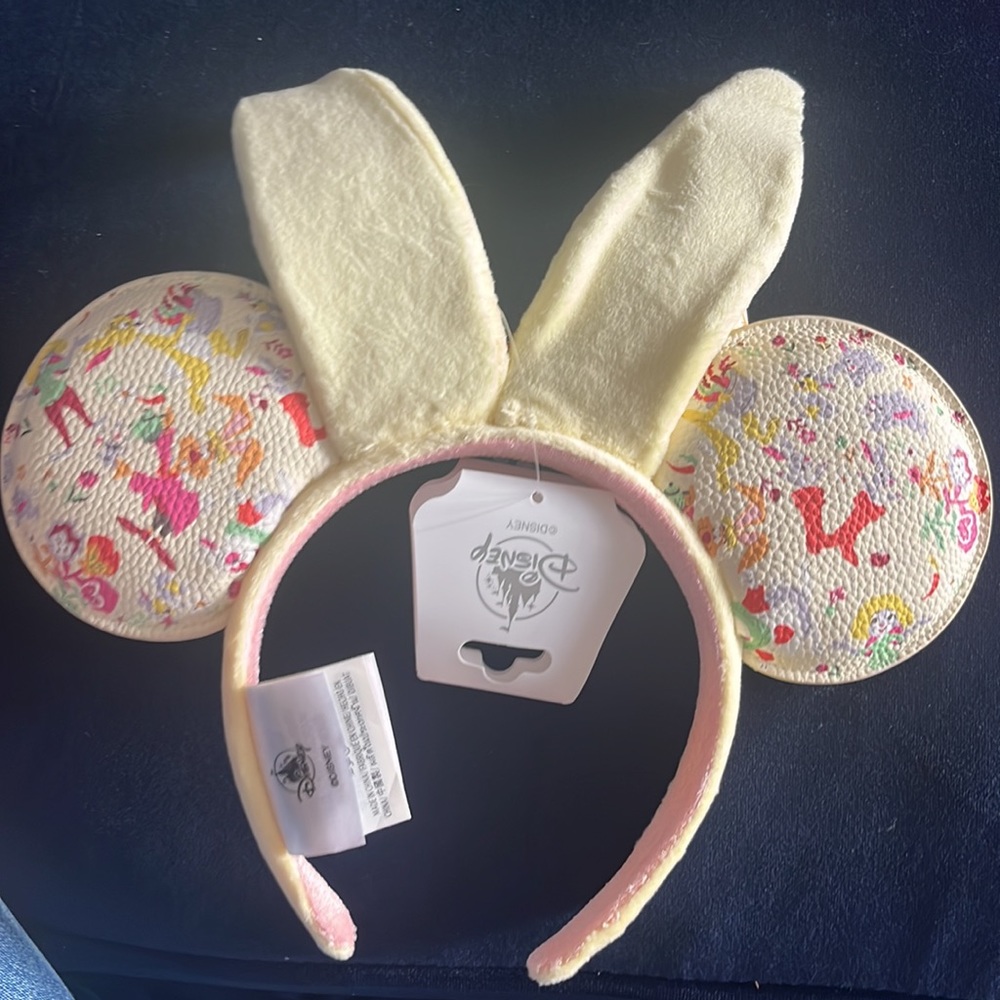 Disney Parks Minnie Mouse Reigning Rabbits Bunny Ear headband - Picture 2 of 6